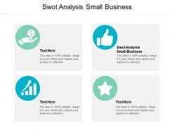 Swot analysis small business ppt powerpoint presentation slides influencers cpb