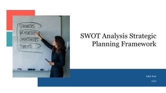 SWOT Analysis Strategic Planning Framework PPT Summary AT