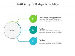 Swot analysis strategy formulation ppt powerpoint presentation gallery templates cpb
