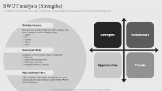 SWOT Analysis Strengths Sony Company Profile CP SS