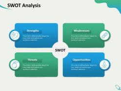 Swot analysis strengths weakness ppt powerpoint presentation visual aids outline