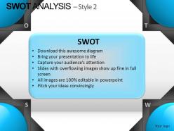 Swot analysis style 2 powerpoint presentation slides