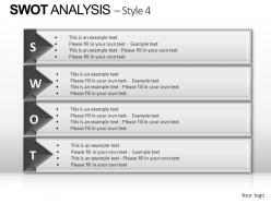 Swot analysis style 4 powerpoint presentation slides