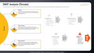 SWOT Analysis Threats E Commerce And Retail Services Company Profile CP SS V