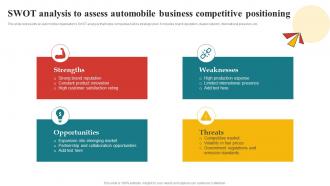 SWOT Analysis To Assess Automobile Business Comprehensive Guide To Automotive Strategy SS V