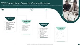Swot Analysis To Evaluate Competitiveness Business Process Reengineering Operational Efficiency
