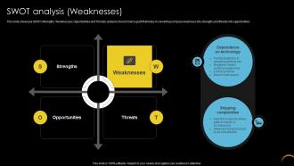 SWOT Analysis Weaknesses Online Retailer Company Profile CP SS V