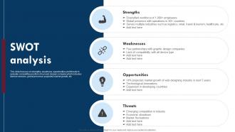 Swot Analysis Website Design Company Profile Ppt Powerpoint Presentation File Summary