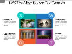 Swot as a key strategy tool template powerpoint guide
