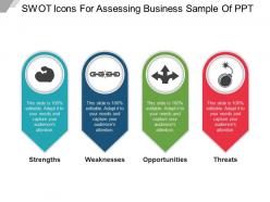 Swot icons for assessing business sample of ppt
