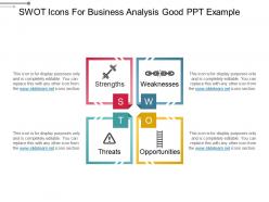 Swot icons for business analysis good ppt example
