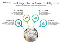 Swot icons for business intelligence infographic template