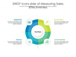 Swot icons slide of measuring sales effectiveness infographic template