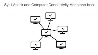 Sybil Attack And Computer Connectivity Monotone Icon In Powerpoint Pptx Png And Editable Eps Format