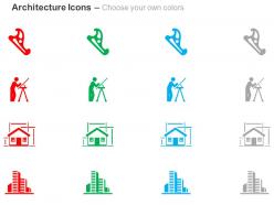 Symbol architect house exterior buildings ppt icons graphics