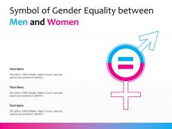 Symbol of gender equality between men and women