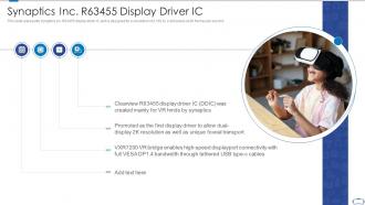 Synaptics inc r63455 display driver ic virtual reality and augmented reality ppt gallery graphics