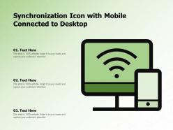 Synchronization Icon With Mobile Connected To Desktop