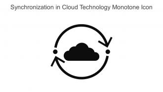 Synchronization In Cloud Technology Monotone Icon In Powerpoint Pptx Png And Editable Eps Format