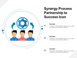 Synergy process partnership to success icon