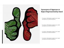 Synonyms of approve or reject represented by hand
