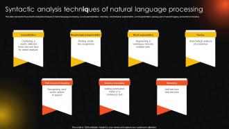Syntactic Analysis Techniques Of Natural Language Processing Ppt Pictures Design