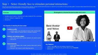Synthesia Ai Platform Integration Step 1 Select Friendly Face To Stimulate Personal Interactions