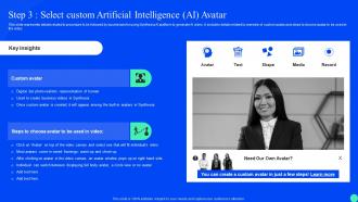 Synthesia Ai Platform Integration Step 3 Select Custom Artificial Intelligence Ai Avatar
