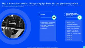Synthesia Ai Platform Integration Step 4 Edit Real Estate Video Synthesia Ai Video Generation Platform