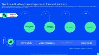Synthesia Ai Platform Integration Synthesia Ai Video Generation Platform Financial Summary