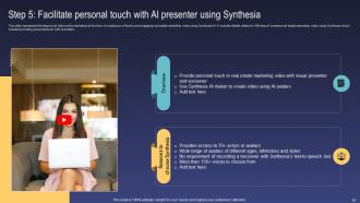 Synthesia AI Strategies To Create Personalized Videos Using AI Avatars AI CD V Editable Content Ready