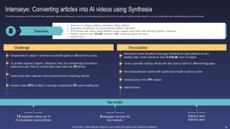 Synthesia AI Strategies To Create Personalized Videos Using AI Avatars AI CD V Template Editable