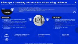 Synthesia AI Video Generation Platform Powerpoint Presentation Slides AI CD Multipurpose Adaptable