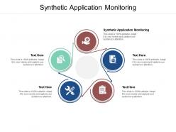 Synthetic application monitoring ppt powerpoint presentation ideas portfolio cpb