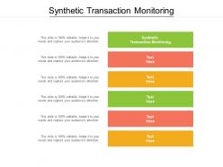 Synthetic transaction monitoring ppt powerpoint presentation outline graphics design cpb