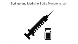 Syringe And Medicine Bottle Monotone Icon In Powerpoint Pptx Png And Editable Eps Format