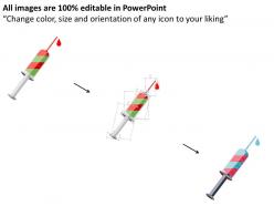Syringe for healthcare and medical use flat powerpoint design