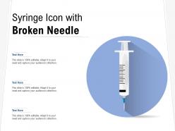 Syringe icon with broken needle