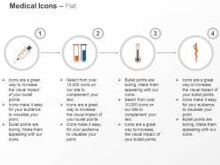Syringe test tubes thermometer caduceus ppt icons graphics