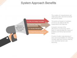 System approach benefits powerpoint presentation templates