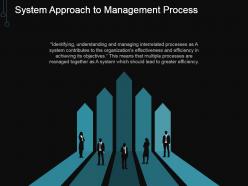 System Approach To Management Process Ppt Sample