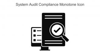 System Audit Compliance Monotone Icon In Powerpoint Pptx Png And Editable Eps Format