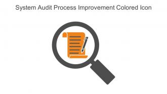 System Audit Process Improvement Colored Icon In Powerpoint Pptx Png And Editable Eps Format