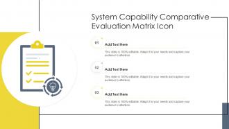 System Capability Comparative Evaluation Matrix Icon