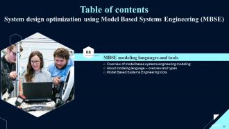 System Design Optimization Using Model Based Systems Engineering MBSE Complete Deck Slides Interactive