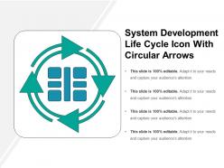 System development life cycle icon with circular arrows