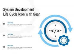 System development life cycle icon with gear