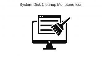 System Disk Cleanup Monotone Icon In Powerpoint Pptx Png And Editable Eps Format