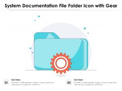 System documentation file folder icon with gear