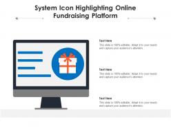 System icon highlighting online fundraising platform